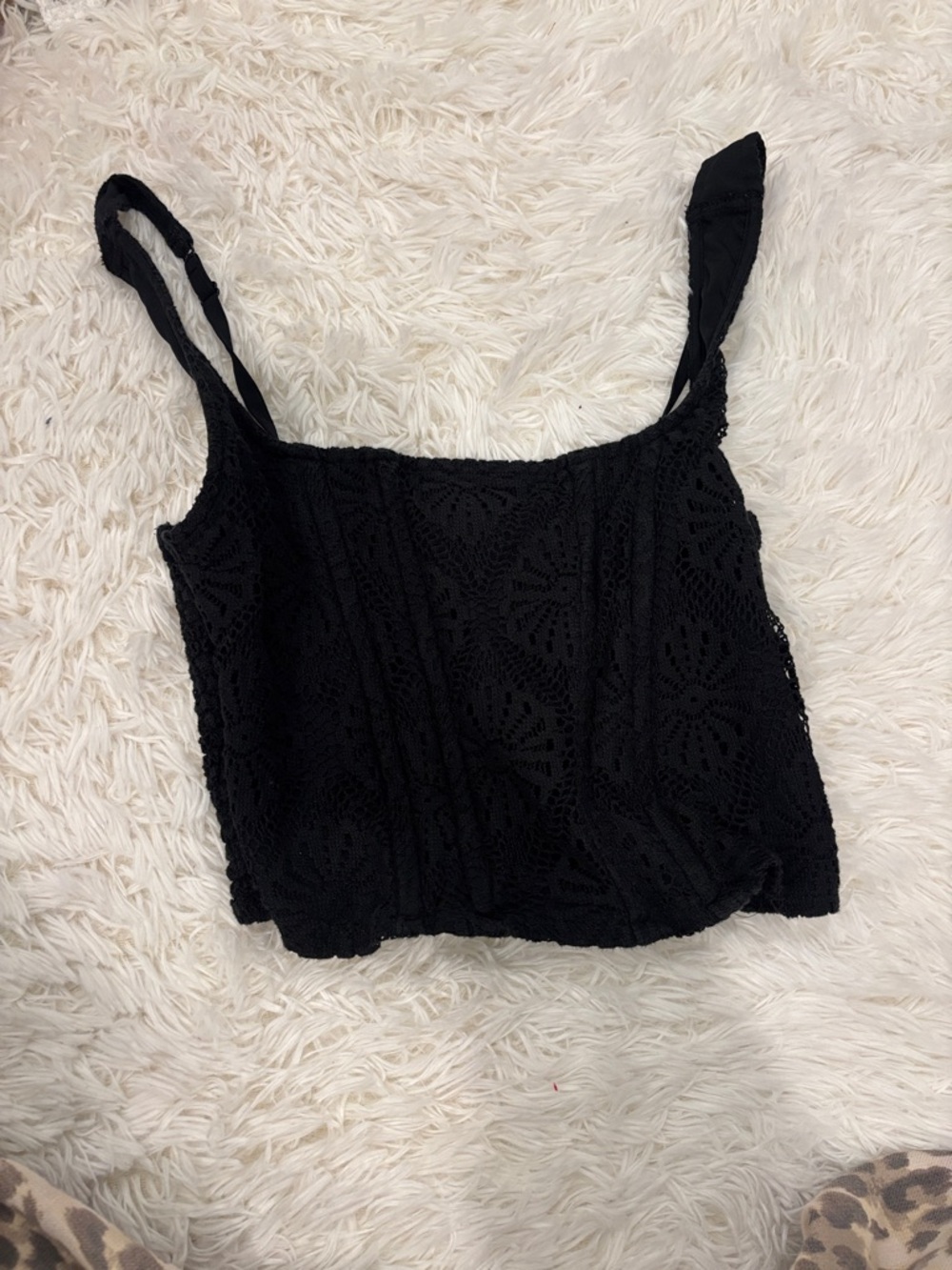 Black Crochet Tank Top - Women's Sleeveless Summer Top